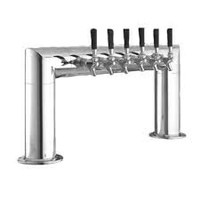 Stainless Steel 6 Tap Draft Tower Glycol Pass Through 