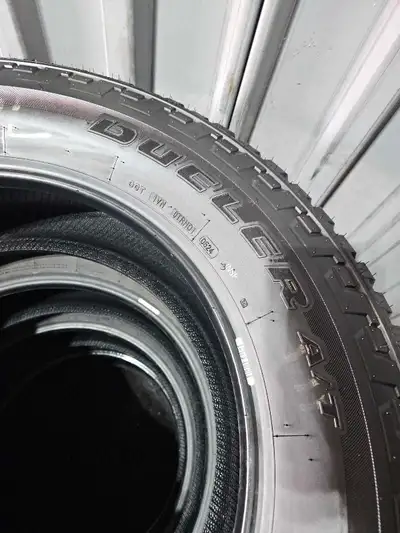 These are brand new LT 275/65R20 Bridgestone Dueler AT tires, ready to provide excellent performance...
