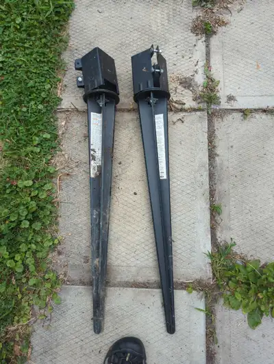 2 post supports. --- Heavy-Duty Adjustable Post Support – by Peak Secure and install fence or sign p...