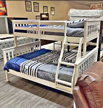 Solid Wood Twin Over Full Bunk Bed Set - NEW In Package, View more
