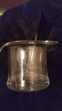 GLASS TOP HAT & WAND Ice bucket pail holder