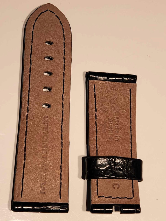Panerai black alligator leather strap, 24mm, New in Jewellery & Watches in Markham / York Region - Image 3