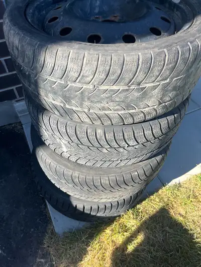 Winter tires on rims the tires may be good for 1 season but the rims in very good condition. They we...