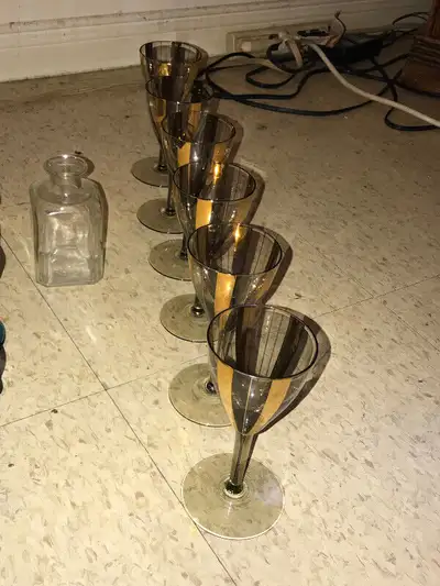 Champagne glasses set of 6.Asking $25obo, View more