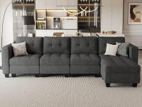 Classic Chic Cozey Heritage 4 Seater Sectional Sofa
