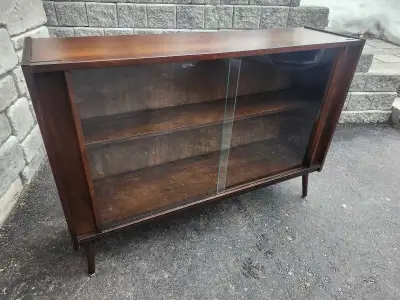 MID-CENTURY 1960'S WALNUT BOOKCASE/DISPLAY CABINET , View more