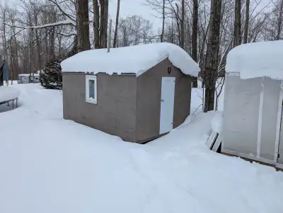  very big ice fishing Hut, View more