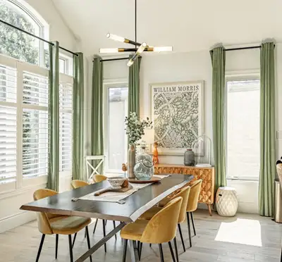 Modern Dining Room Chandelier – Black & Brass, View more