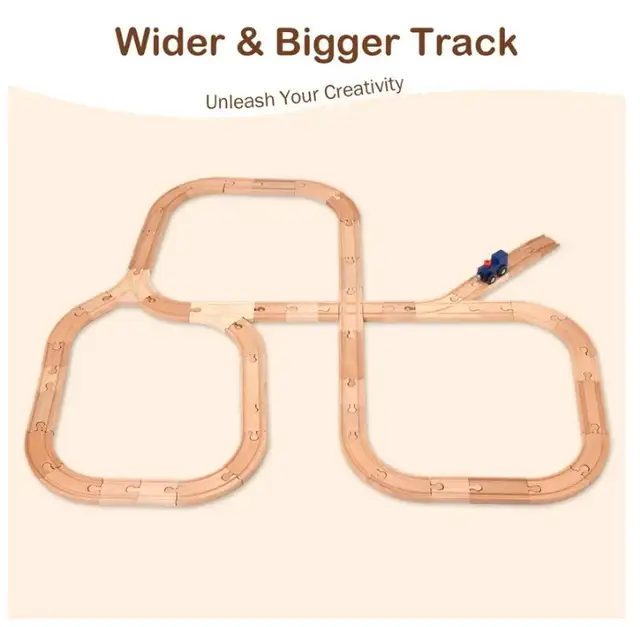 New Wooden Train Track Set 53 pcs in Toys in Oshawa / Durham Region - Image 4