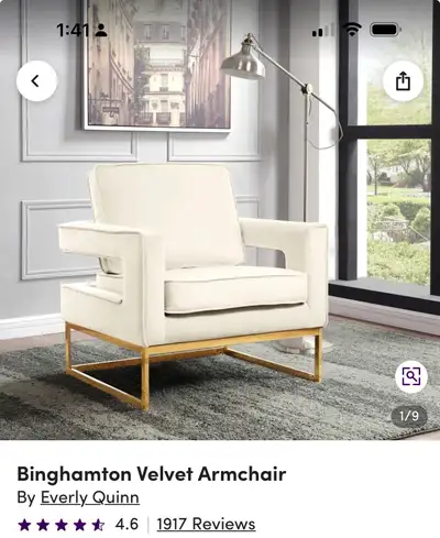 Wayfair cream beige off white arm chair , View more