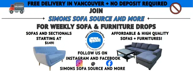 FREE DELIVERY ON SOFAS , SECTIONALS & FURNITURE - UP TO 90% OFF! in Couches & Futons in Vancouver - Image 2