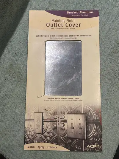 ACPI Peel and Stick Brushed Aluminum Outlet Covers, View more