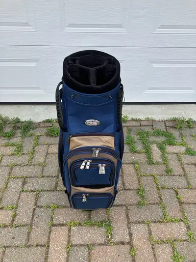 Ping Lady Frontier Golf Cart Bag, Blue and Beige with Rain Cover, View more