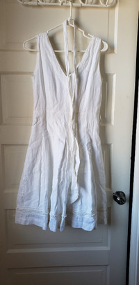 Tristan white linen dress