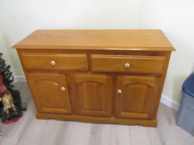 Wood cabinet in excellent shape. Downsizing sale