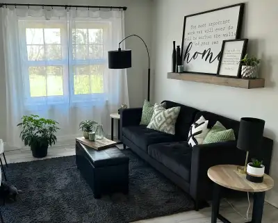 couch, charcoal in colour , View more