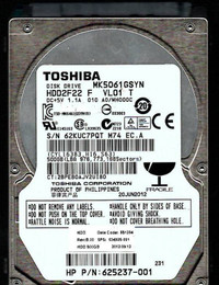 TOSHIBA / HDD / DISQUE / 2.5 SATA / 500 GB / 1x /