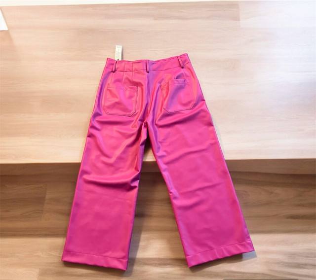 The Colette Cropped Wide-Leg Faux Leather Pants Maeve NWT Sz 34 in Women's - Bottoms in Winnipeg - Image 2