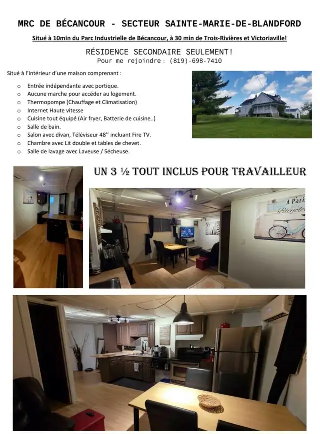 Bécancour Loyer pour travailleur