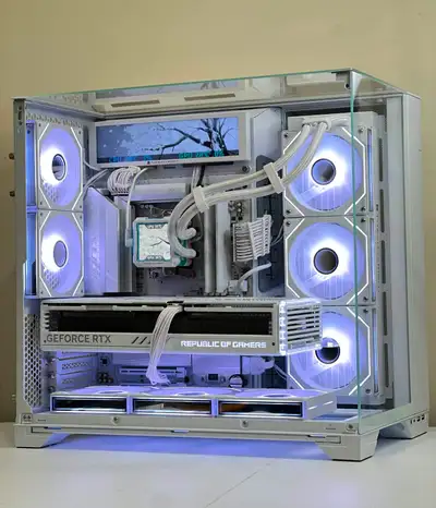 ALL WHITE RTX 4080 SUPER Gaming PC - Ryzen 7 7800X3D - 64GB DDR5, View more