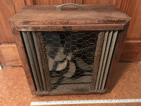 Antique or Vintage wood cabinet Fans