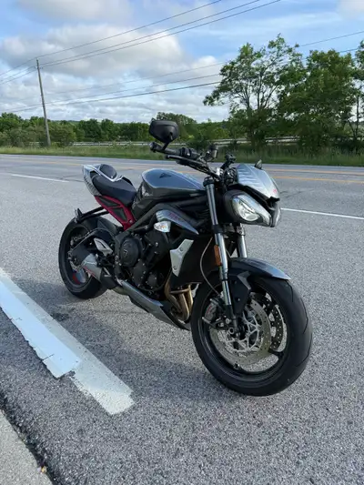 765RS 22’ for sale 3600km services done at GP Bikes. Ohlins in the rear, bremos all around. Yoshimur...