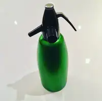 Green Metallic Soda Siphon