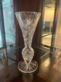Lead Crystal Pinwheel Vase