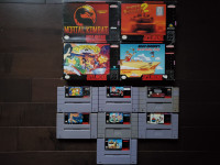 Super Nintendo (SNES) games used (5 games)/jeux Super Nintendo