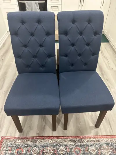 COLAMY Button Tufted Dining Chairs - Blue, View more