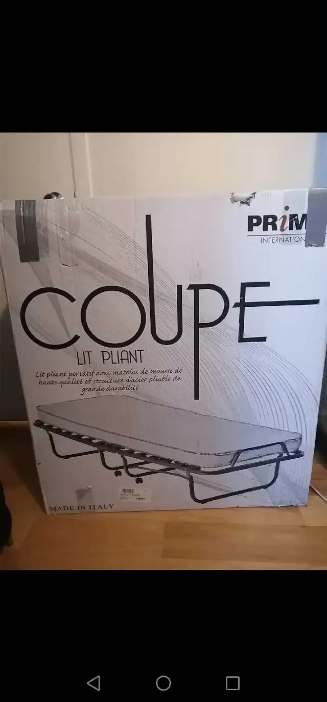 Folding Cot bed/lit pliant in Beds & Mattresses in City of Montréal - Image 2