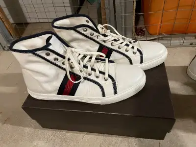 100% Authentic Gucci  Hi Top Sneakers Men Size 11, View more
