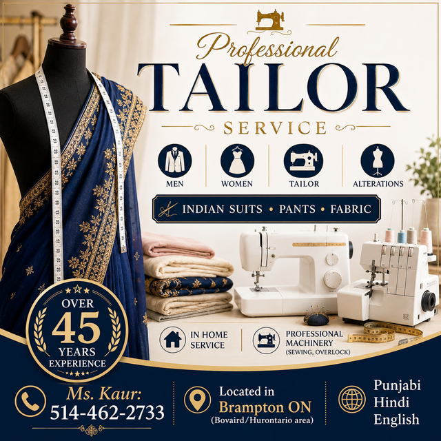 PROFESSIONAL TAILOR, ALTERATION SERVICE - WOMEN, MEN, FABRIC
