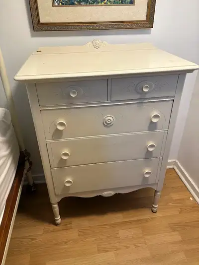 Antiquish White Dresser, View more