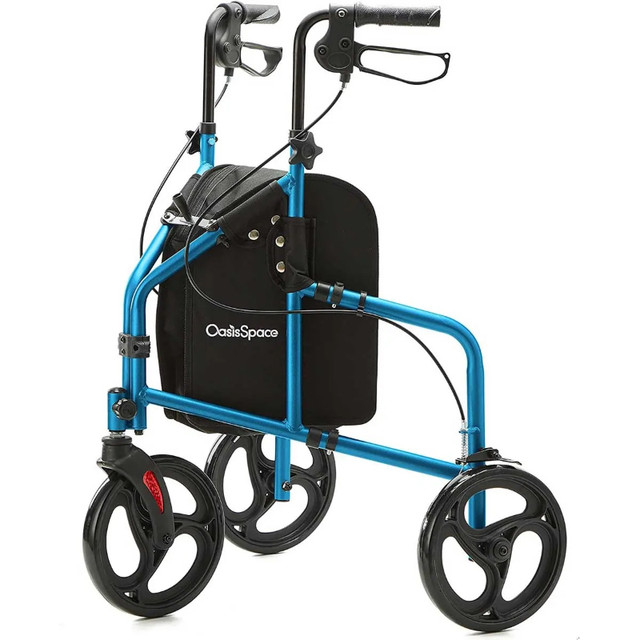 Oasis Space New Blue 3 Wheel Rollator Senior Mobility Walker in Health & Special Needs in Kitchener / Waterloo