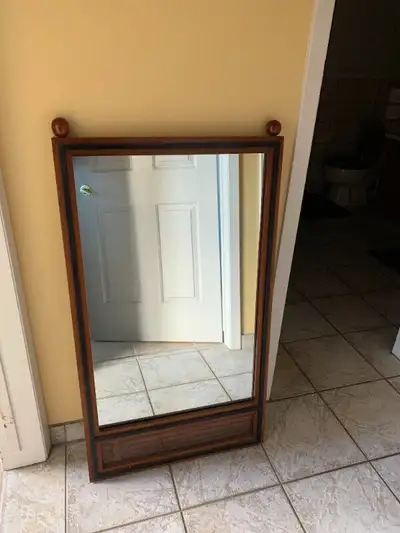 Wood framed wall mirror 44" x 24", View more