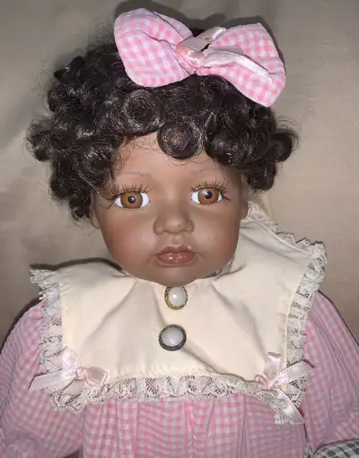 Vintage Magical Moments black porcelain girl doll Jenny, View more