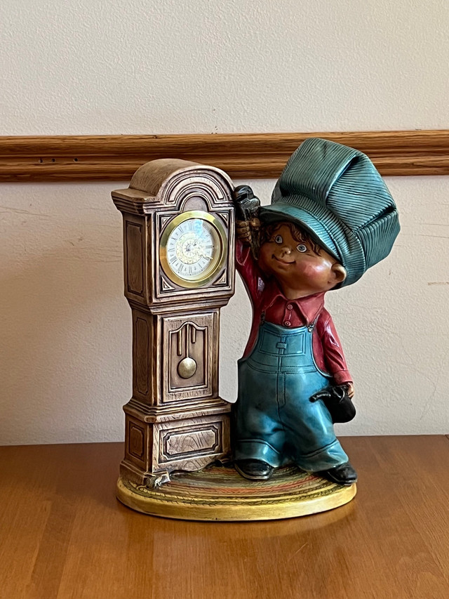 1975 Byron Moulds “Little Engineer” Wind-Up Clock in Home Décor & Accents in Belleville