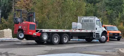 We do a flatbed and moffett delivery in Ontario, We do a delivery to residential and commercial area...