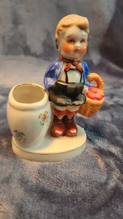 Made in occupied Japan toothpick holder figurine, View more