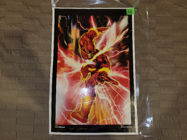 $10 Artist Hugh Rookwood Signed Flash art print poster in Comics & Graphic Novels in Barrie