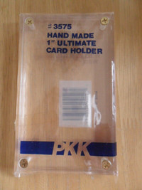 New Collector Card Holder. Sealed. 9cm x 14 1/2 cm x 2 1/2 cm.