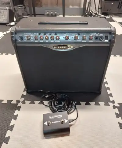 75 Watt Line 6 Guitar Amp + New Footswitch, View more