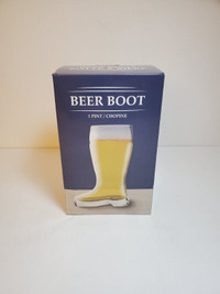GLASS BEER BOOT - 1 PINT "NEW"