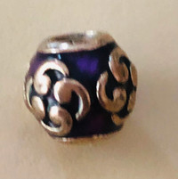Authentic Pandora Zen Purple Enamel Charm/ Pendant:  Retired