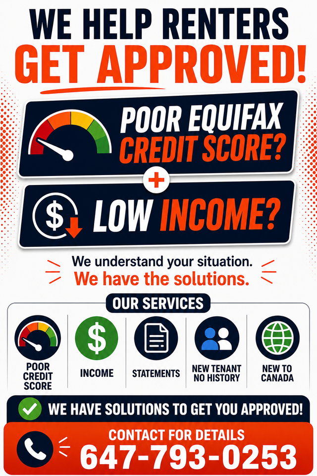 Poor Credit Score or Low Income? Rental Denied? We can FIX IT!!