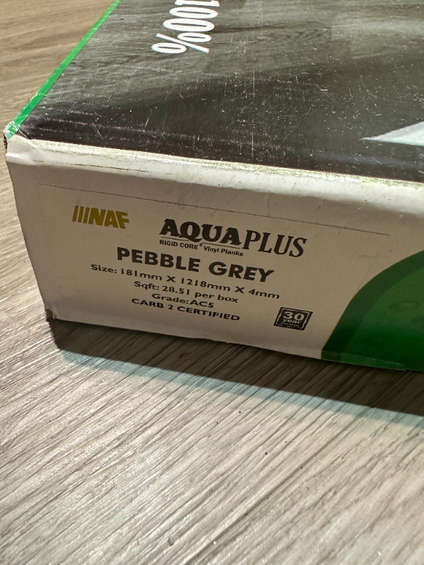 Aquaplus Pebble Gray vinyl 4mm in Floors & Walls in Mississauga / Peel Region - Image 2