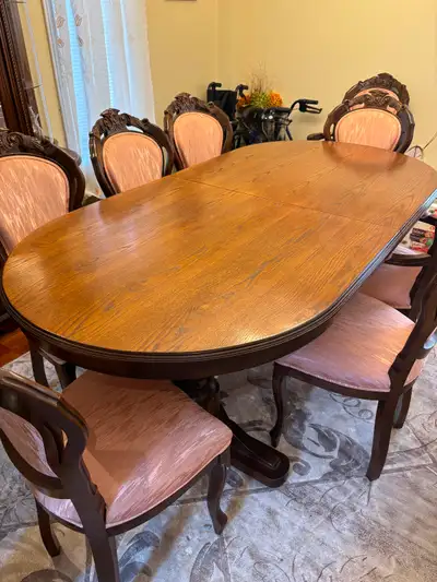 Dining room table with chairs, View more