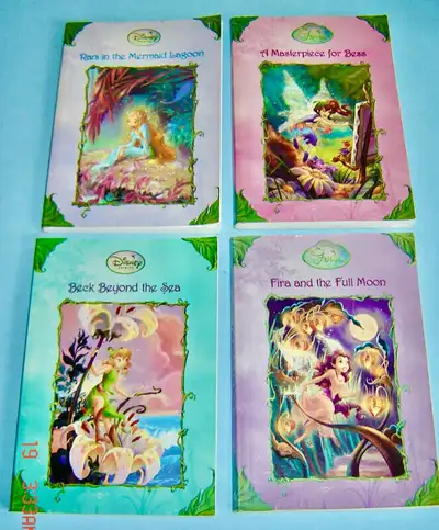 Four Disney Fairies Paperbacks with Beck, Fira, Bess and Rani, View more