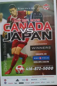 The great Christine Sinclair on an International Friendly Poster